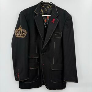 Rock‎ House Los Angeles Midnight Vampire Rock Blazer Black large DAMAGED